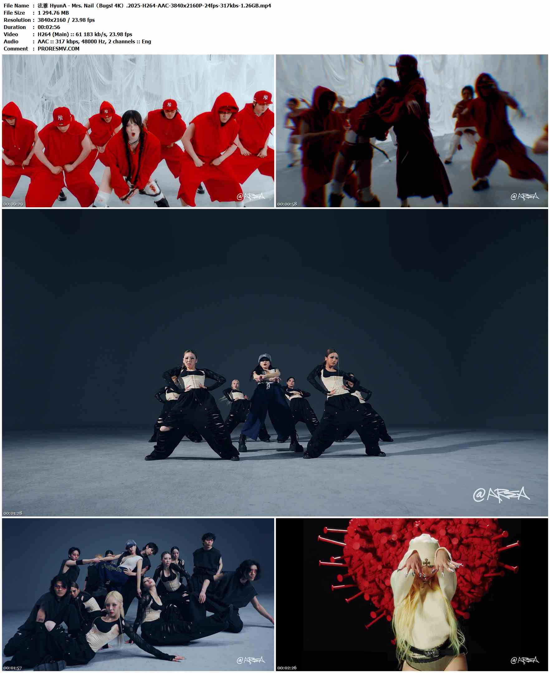 泫雅 HyunA - Mrs. Nail（Bugs! 4K）.2025-H264-AAC-3840x2160P-24fps-317kbs-1.26GB官方MV_高清MV